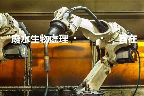 “廢水生物處理，旨在凈化水源，守護(hù)碧水藍(lán)天”